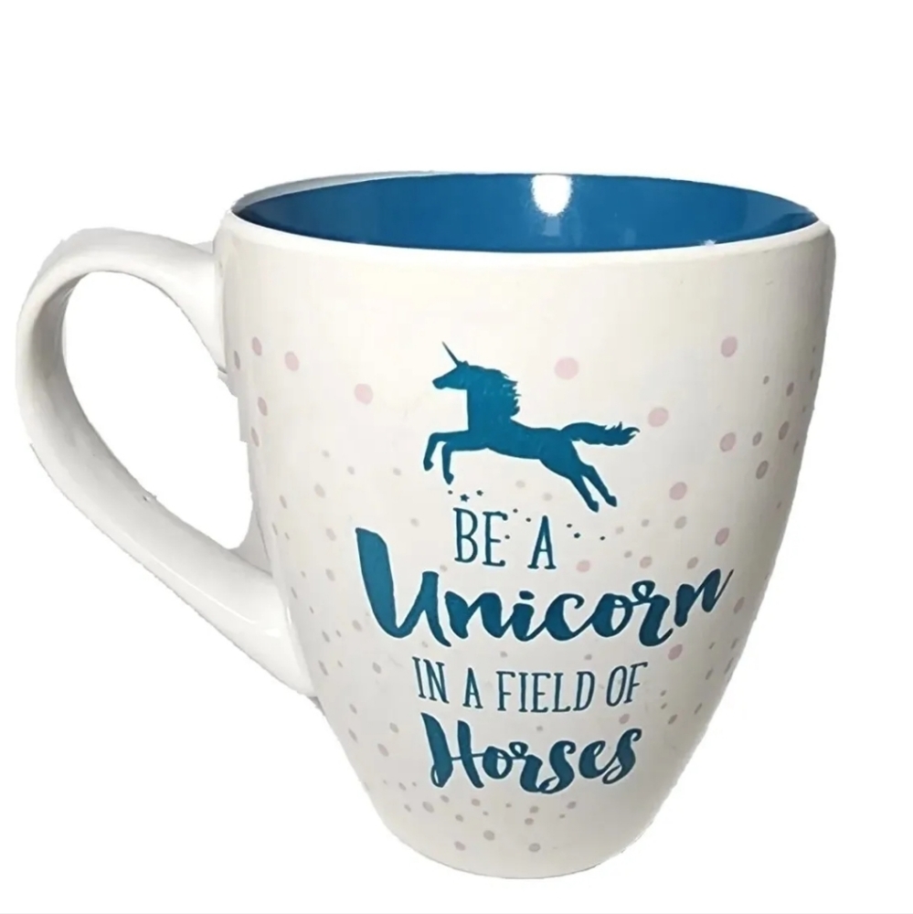 Be A UNICORN In A Field Of HORSES Mug Cup Large 5"  16 Ounce EUC